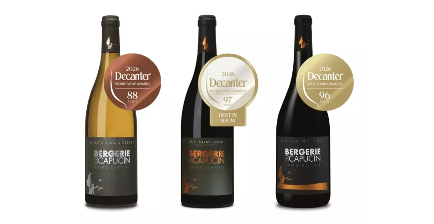 Decanter World Wine Awards 2026 : trois vins présentés, trois vins médaillés